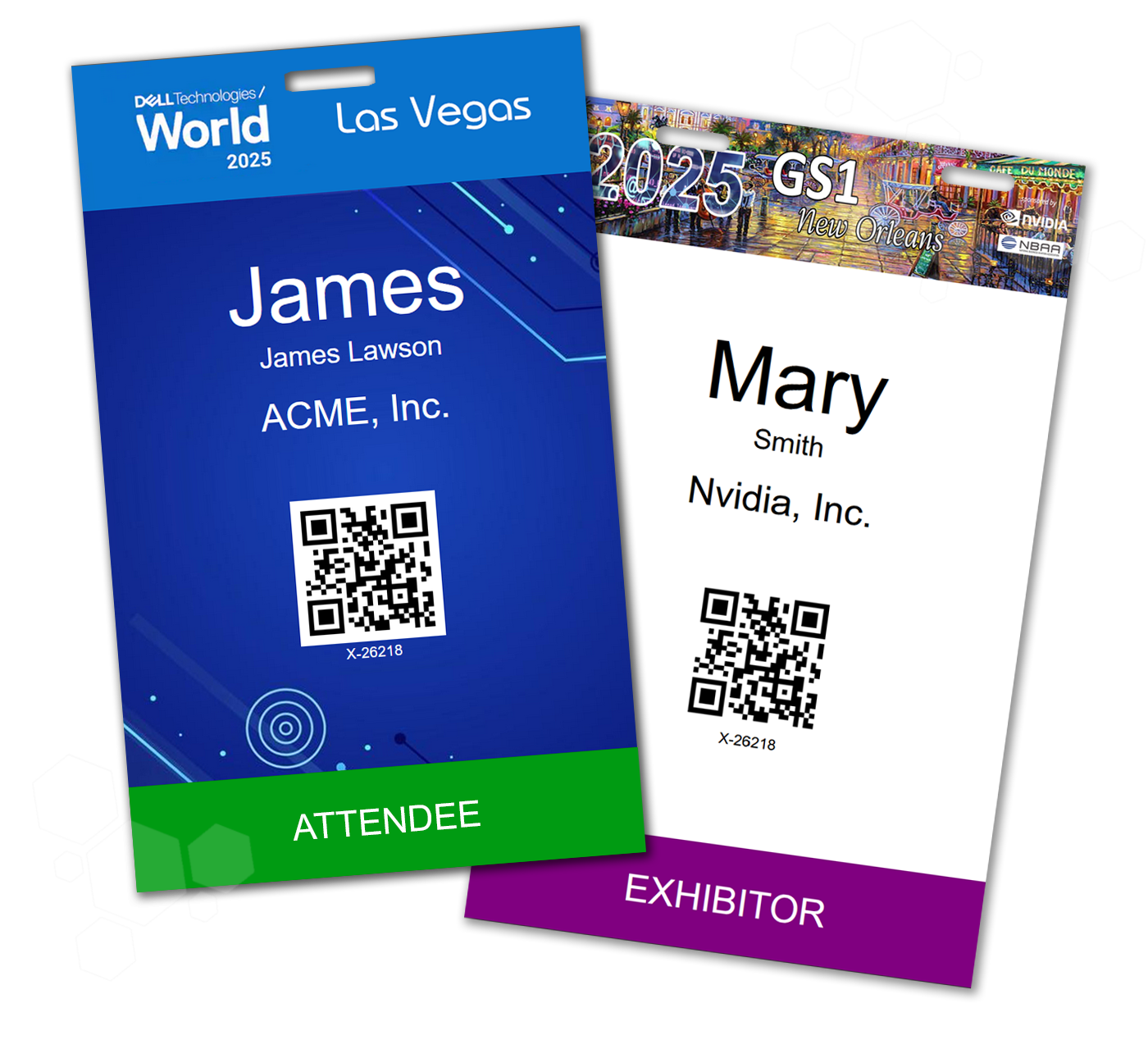 Attendee and exhibitor name badges printed on demand with Prox Express
