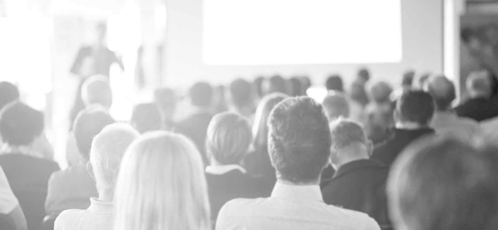 Blurred background of a conference meeting